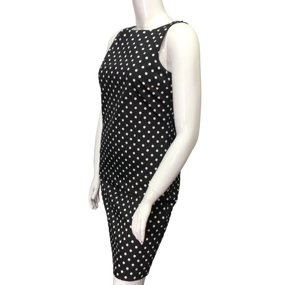 Lauren Ralph Lauren Polka Dot Sleeveless Dress Shift Rear Zip NEW without Tags - Picture 5 of 13
